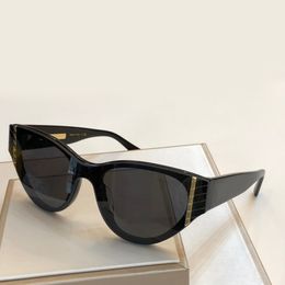 Black Gold Shield Cat Eye Sunglasses For Women Fashion Lunes Gafas de Sol Designers Sunglasses UV400 Eyewear with Box