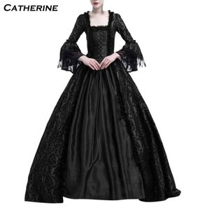 Black Gothic Victorian Robe Période Renaissance Rococo Belle Robes de promotion de vestiges de vêtements de théâtre plus taille6232916