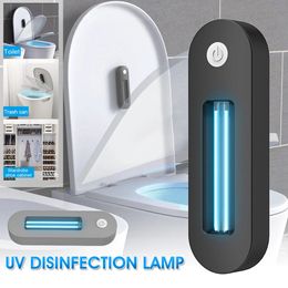 Zwart / Grijs USB Opladen UV Desinfectie Lamp Toiletvuil Can Sterilization