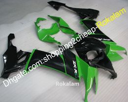 Carénage noir vert adapté pour Kawasaki ZX-10R ZX10R 2008 2009 2010 ZX10R ZX 10R Carénages de moto (moulage par injection)