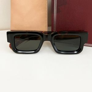 Zwart grijze dikke vierkante zonnebril voor mannen