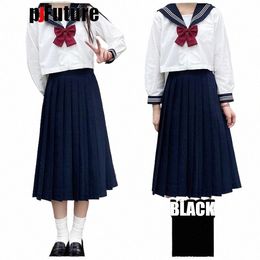 zwart GRIJS NAVY Orthodoxe college-stijl Japans studentenuniform JK Uniform pak orthodox matrozenpakje geplooide rok klasse pak M1ZG #