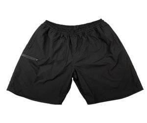 Zwart grijs nylon shorts mannen los fit zip pocket broek jogger zomer streetwear8147098