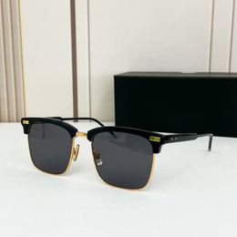 Zwarte grijze vierkante zonnebril voor mannen 711 Gold metalen zonnebrillen Designers Sonnenbrille Gafas de Sol UV400 Bescherming Eyewear met doos