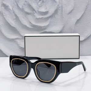 Lunettes de soleil noires et grises carrées avec jante dorée pour femmes, lunettes de luxe de styliste UV400