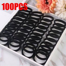 Black Hair Ties Gum Ponytail Holders Rubber Band Rope Hair Accessories Hair Ring Bandband Bands pour les filles pour les femmes