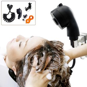 Black Hair Wash Douche Externe kraan Douche Artefact Haar Pet Wasmachine Badkamer Basin Tap Film Flexibele Slang Bidet Spray Gun 210724