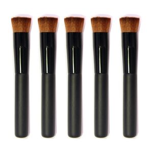 Zwart Handvat Concave Foundation Brush Concealer BB Cream Makeup Borstels Cosmetica Tool Gratis Schip 60 PCs