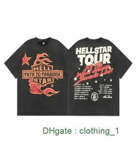 Black Hellstar Shirt Men T Women Designer Shirts New Tshirt American Tendy Brand Hell Star Red Face Tee Hells Bones Skull Summer 100% Cotton Eb2k