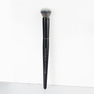 Cepillo de maquillaje de resaltado negro No 90 - Cepillo cosmético de rubor en polvo sintético suave y redondo