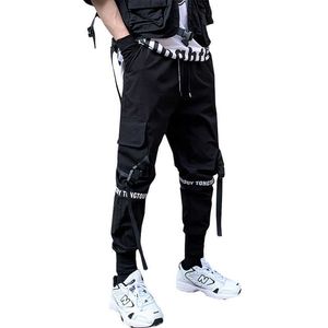 Noir Hip Hop Streetwear Hommes Joggers Cargo Pantalon Hommes Mode Coton Pantalon De Survêtement Casual Harem Pantalon Harajuku Y0927