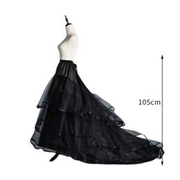 Black Hoop Long Petticoat Crinoline Ball Falda de vaso de balón Accesorios de boda