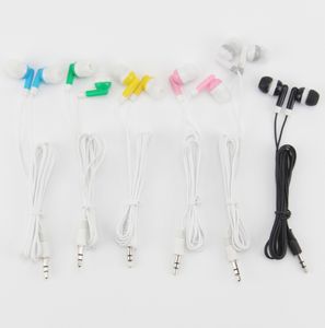 Auriculares intrauditivos negros desechables de 3,5mm con cable Jack auriculares estéreo sin micrófono para teléfono móvil MP3 MP4 museo biblioteca escolar