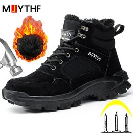 Chaussures noires indestructibles pour hommes, bottes d'hiver, Antismash, Anti-perforation, travail, sécurité Anti-brûlure, 231225