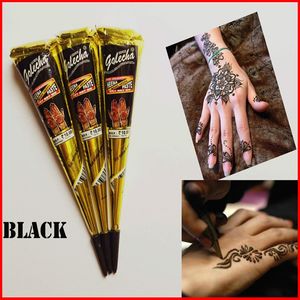 Black Indian Henna Tattoo Paste Body Art Paint Mini Natural Henna Paste for Body Drawing Temporary Draw On Body
