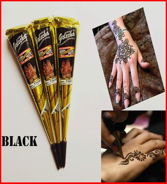 Black Indian Henné tatouage pâte d'art corporel Mini pâte de henné naturelle pour dessin de corps Draw temporaire sur le corps5402630