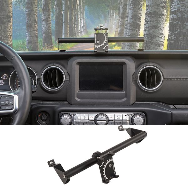 Black Iron Dash Board Mobie Téléphone Holder pour Jeep Wrangler JL Auto Accessoires internes