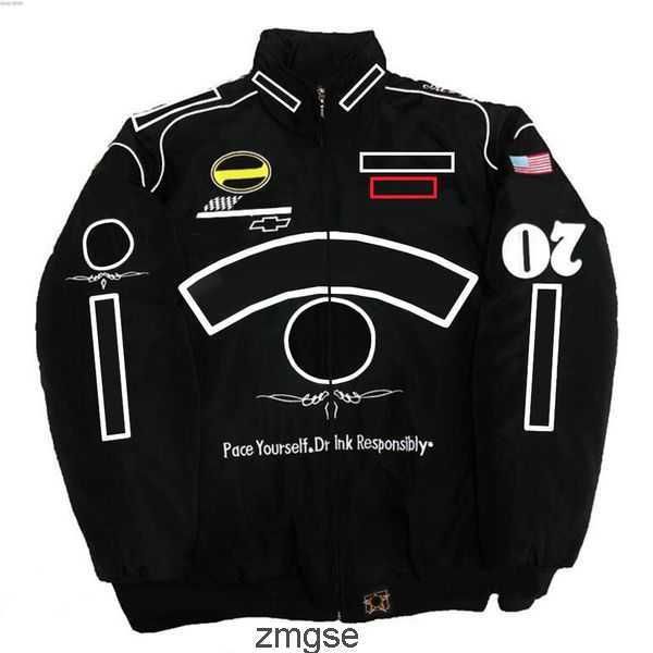 Veste noire Vintage automne et hiver F1, vêtements en coton entièrement brodés, veste de course de formule 1 F1, ventes ponctuelles SCZ4
