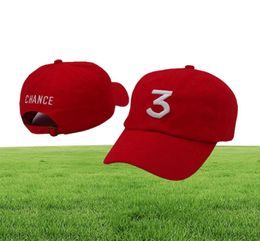 Black kaki chanteur populaire Chance The Rapper 3 CHANCE CAP LETTRE NOIR BRODERIE 3D Baseball Caps Hip Hop Streetwear Savage Snapb3452115