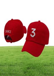 Black kaki chanteur populaire Chance The Rapper 3 CHANCE CAP LETTRE NOIR BLACKEMPLE 3D Baseball Caps Hip Hop Streetwear Savage Snapb8083027