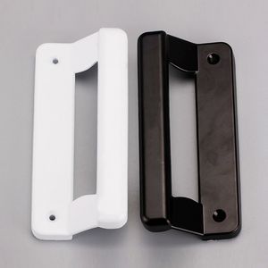 Manija de puerta corredera de acero y plástico negro, tirador de ventana de aleación de aluminio, perilla para muebles del hogar, pieza de hardware