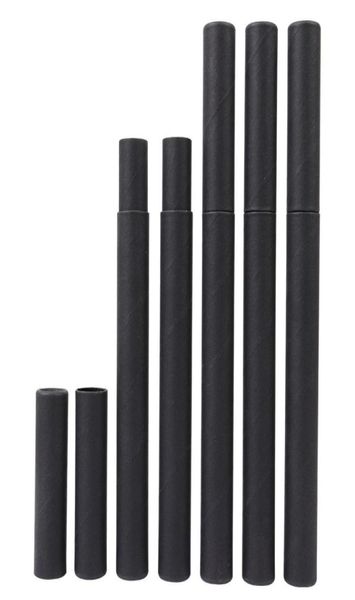 Tubo de incienso de papel Kraft negro Barril de incienso pequeño Caja de almacenamiento para lápiz Joss Stick Conveniente transporte 207x21cm LX2411 42 V26202928