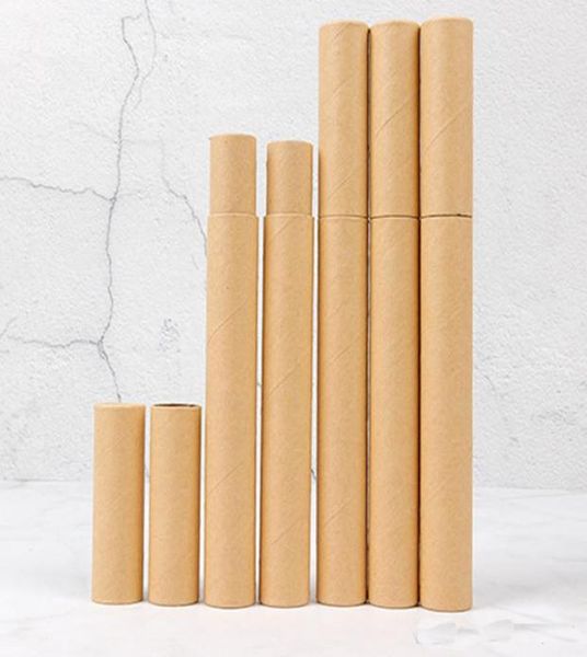 Black Kraft Paper Encens Tube Encens Barrel Small Rangement Boîte de rangement pour crayon Joss Stick Pratique Carry 207X21CM3927973