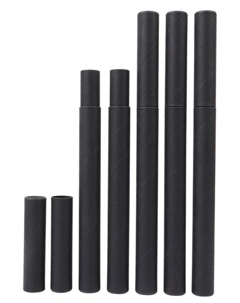 Black Kraft Paper Encens Tube Encens Barrel Small Rangement Boîte de rangement pour crayon Joss Stick Pratique Carry 207x21cm LX2411 42 V21870405