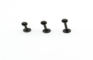 Black Labret Ring Lip Stud Bar Staal 16 Gauge Populaire Lichaamssieraden liage Tragus Piercing Chin Helix Wholesa3663362