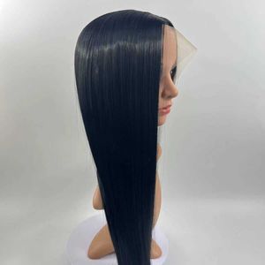 Lace Black Lace European Synthetic et Long American Right Hair Cross-Border Fiber New Wig Wig Cover