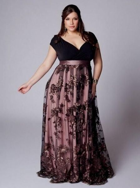 Dentelle noire doublure rose grande taille mère de la robe de mariée 2020 à manches courtes chérie occasion spéciale robe femmes robes de soirée fête