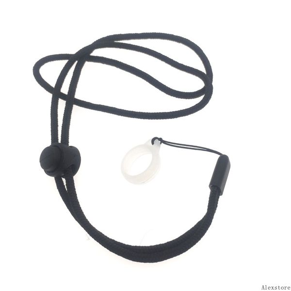 Collier de sangle de chaîne de corde de cou de clips de lanière noire avec des supports de chaîne longs ajustés, joint torique en silicone de 13 mm pour kit de stylo jetable, batterie plate, téléphone DHL