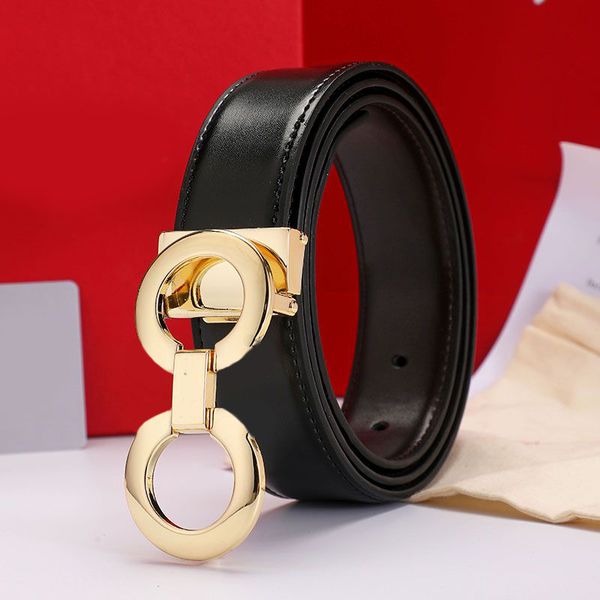 Ceinture en cuir noir pour hommes ceintures de luxe pour femmes ceinture marron boucle lisse or argent lettre réversible cinturon saint valentin cadeau flexible large ceinture de designer