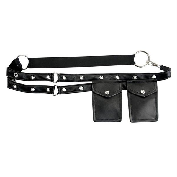 Men de cuir noir Femmes Unisexe Mini pochette de la taille de la taille de la taille Burlesque tenues Gothic Steampunk Vêtements Sexy Corset Accessor1822