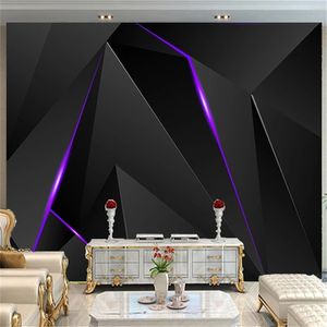 Zwarte Lijn Muurschilderingen Fotobehang voor Woonkamer Slaapkamer Abstract Behang Home Decor