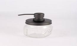 Zwarte vloeistofhand Diy Mason Jar Soap Dispenser Pump Deksel en kraag voor Mason Jar Liquid Lotion Pump1813307