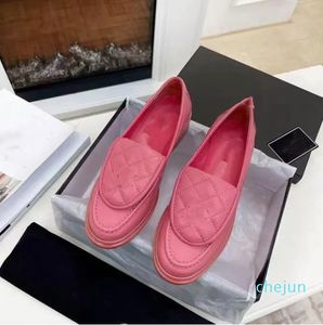 Zwarte loafers schoenen flats top ontwerper catwalk dames formele jurk lok fu schoenen vaste kleur eenvoudig ontwerp 100% lederen zool
