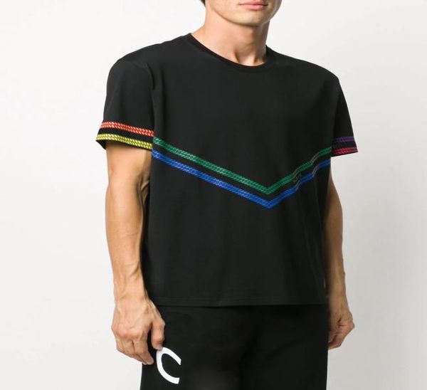 Camina de logotipo negro camiseta para hombres diseñadores ropa de marca de la marca moda de verano para mujeres de verano camisetas de alta calidad 0702879519470