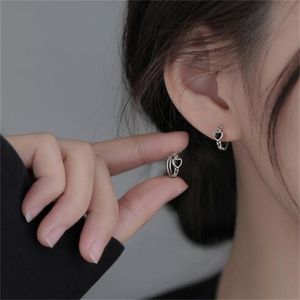 Black Love Heart Hoop oorbellen voor vrouwen meisje luxe mode trendy sieraden vriend geschenkfeest gc2109