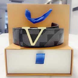 Black Luis V ceinture de créateurs de ceinture authentique ceinture en cuir la nouvelle liste Cintura Donna Fashion Lou Belt Classic Lui Belt Classic Lattice Emballage