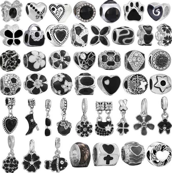 Résultats de bijoux de luxe noirs, breloques en cristal classiques Vintage, bijoux de Style tendance, composants de bricolage, vente en gros