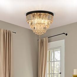Lampe en cristal de style moderne et luxueux, grands lustres de plafond, appliqués à la salle à manger, au salon et à la chambre à coucher