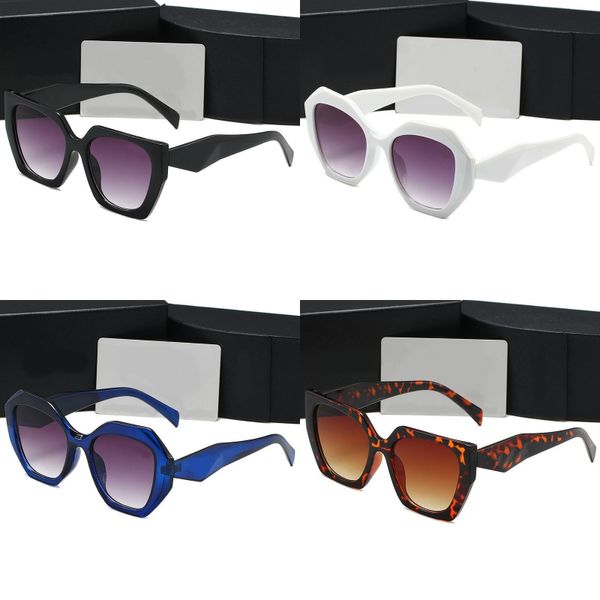 Gafas de sol de lujo negras para mujer gafas de sol para hombre rosa blanco geométrico marco ancho lentes de sol conducción diseñador sombras gafas de sol moda popular PJ021 F4