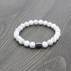 Hematita magnética negra hebra de piedra natural pulsera de lava tigre ojo turquesa de las pulseras de las mujeres joyas de moda para hombres voluntad y regalo arenoso