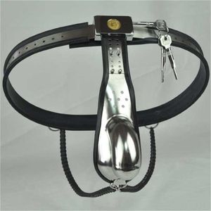 Serrure de chasteté de génération de type Y mâle noir fournitures pour adultes jouet alternatif ceinture de chasteté en acier inoxydable noir