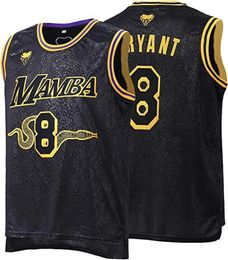 Black Mamba 8 24 Basketbal Jersey Sport Outdoor Shirt Ademend Sneldrogend Tops Naaien Borduren 240306