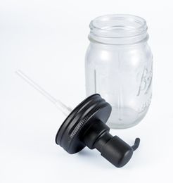 Zwart Mason Jar Zeep Dispenser Roestbewijs 304 Rvs Home Decor Liquid Lotion Dispenser Housewarming Geschenken Jar niet inbegrepen