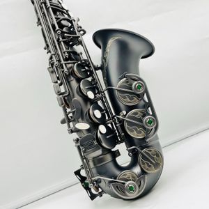 Saxophone alto professionnel E-tune noir mat de haute qualité 875 même modèle un à un instrument de sax alto en or noir