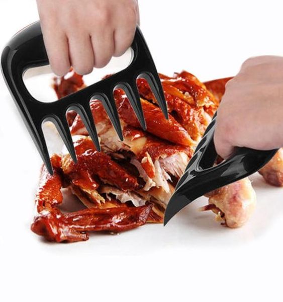 Griffes d'ours à viande noire, fourchettes en plastique, broyeur de BBQ, séparateur de poulet, facile à nettoyer, outils de cuisine pour Barbecue 6601497