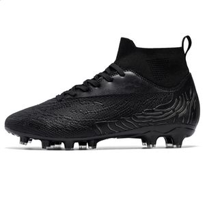 Noir hommes chaussures de Football AGFG crampons formation bottes de Football pour haute cheville Sport enfants adultes baskets 3545 240130